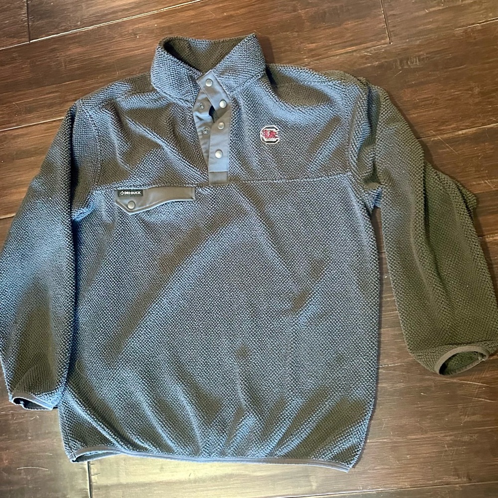 Dri-Duck Men’s University of South Carolina  Gray Fleece Pullover